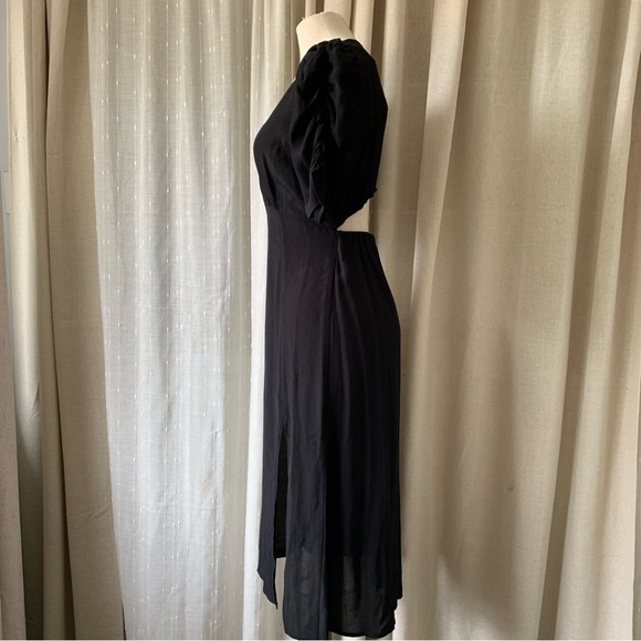 ABERCROMBIE & FITCH BLACK MIDI CLASSIC DRESS NWT M - Picture 5 of 12